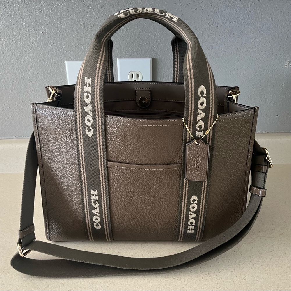 Coach Taupe/Olive Large Smith Bag